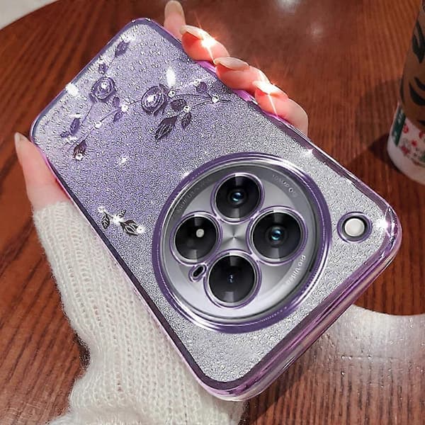 Blommig TPU Gradient Mobilskal med Snoddar för Infinix Zero 40 5G Purple