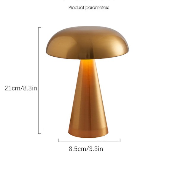 Sienilamppu Led Bar Pöytälamppu Valo Luksushotelli Kahvila Ulkopöytä Valaisin Yövalaisin USB Lataus Yövalo Pronssi B
