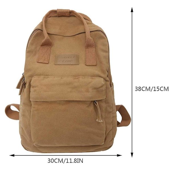 Laptop Ryggsäck Handbagage Ryggsäck För Kvinnor Män Dator Arbetsryggsäck, College Daypack Ryggsäckar Reseryggsäck Khaki