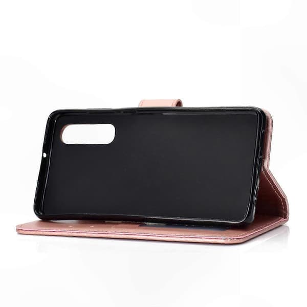 Mandala Blomster Plånboksfodral med PU-läder för Smartphone - Grått Skyddsfodral Rose Gold