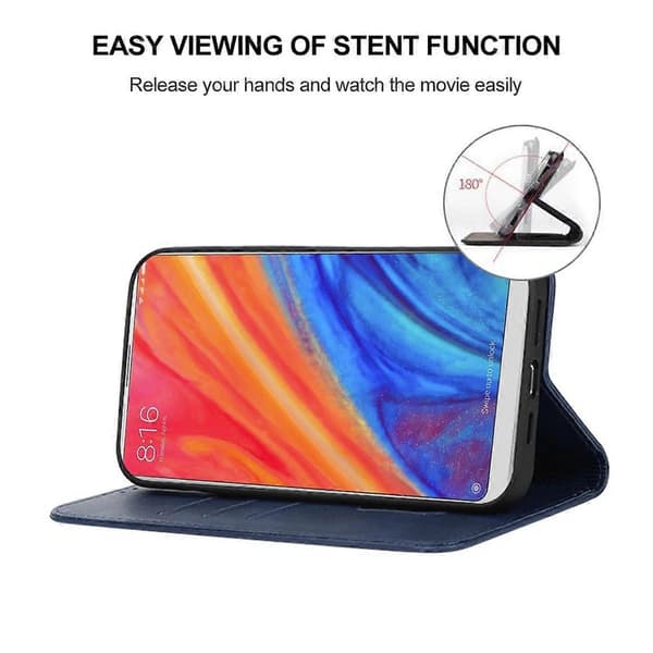 Magnetiskt läderfodral för Xiaomi Mi Mix 2S Blue