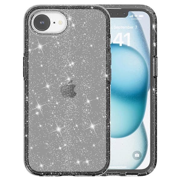 Deksel til iPhone SE (2025) Kompatibelt med MagSafe Støtsikkert TPU+PC Glitter Bakdeksel Black