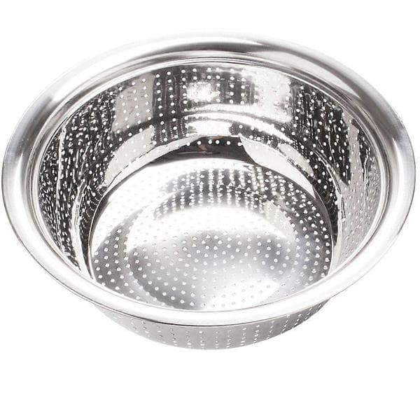 Risil i rustfritt stål Risvaskesikt Grønnsaksvaskekurv Avløpskurv i metall 24X15X7CM Silver