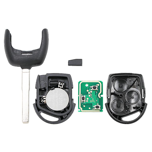 3 knappers fjernbetjening bilnøgle 433Mhz til Ford Focus Fiesta Fusion C-Max til Mondeo Galaxy C-Max S-Max med 4D63 chip HU101