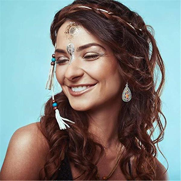 Retro Bohemian Fashion Vanddråbe Farve Øreringe