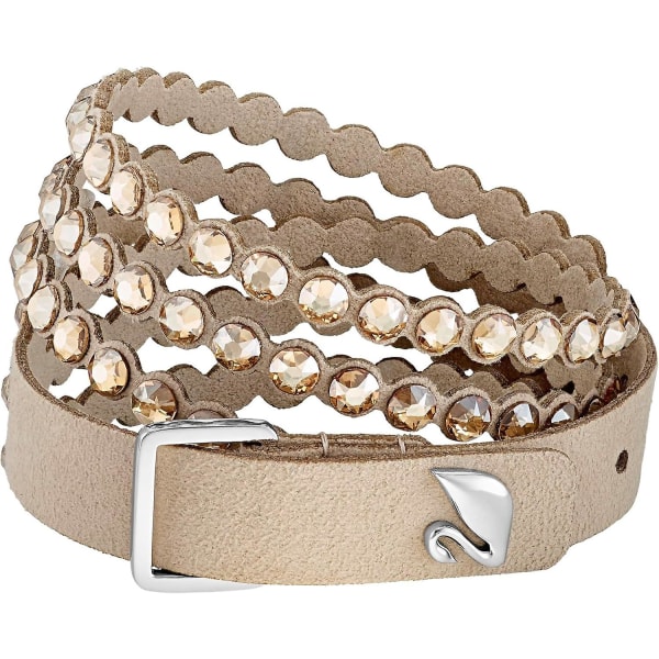 Kvinners skinnutseende Crystal Power armbåndkolleksjon Beige