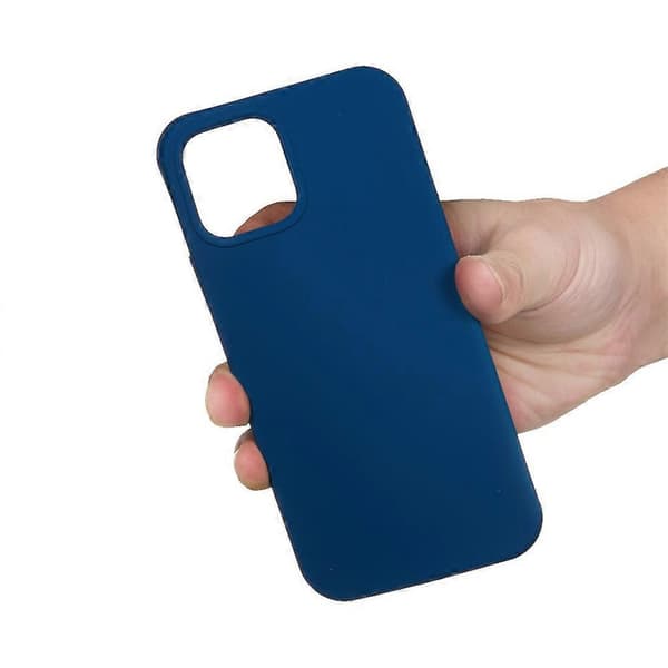 Ensfarvet silikone telefoncover til iPhone 15 Cobalt Blue For iPhone 15 Plus