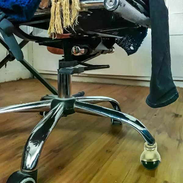 5 stk Erstatningshjul for kontorstoler Pp for teppe Rustfritt stål Gamingbord