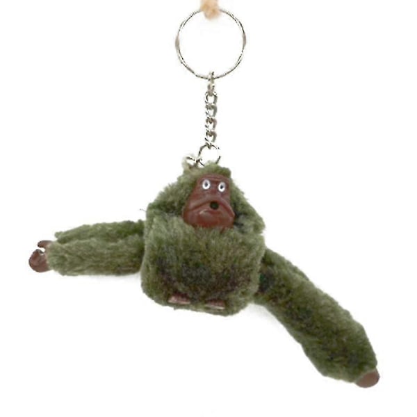 Söt Plush-Apa Nyckelring Orangutang Nyckelring På Byxväskans Bilprydnad - Rabatt Green 1PC
