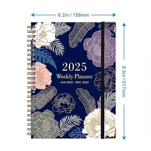A5 2025 Englanninkielinen Kierrekalenterivihko B09