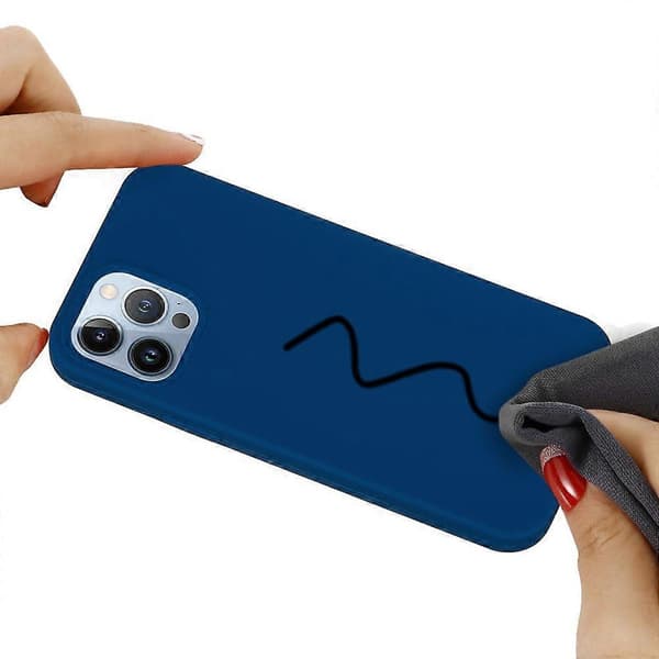 Enfärgat silikonskal för iPhone 15 Cobalt Blue For iPhone 15 Pro