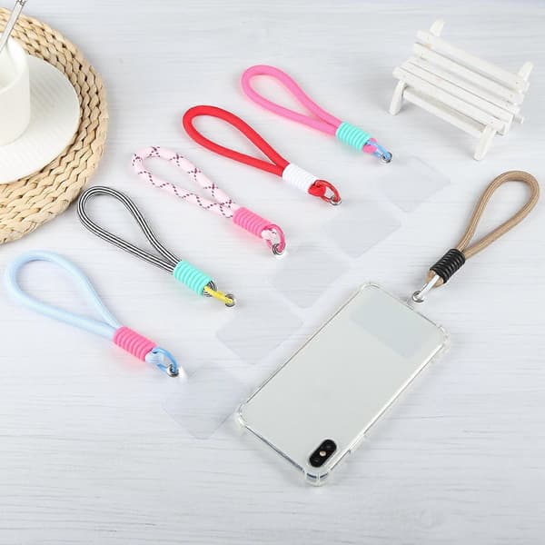 Silikon Nylon Tau Kort Lanyard Black White