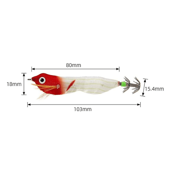 Kalmareiden kalastus koukulla katkarapujen vaappujigit kalastukseen kalmari jigging viehe Turlutte squid Wit