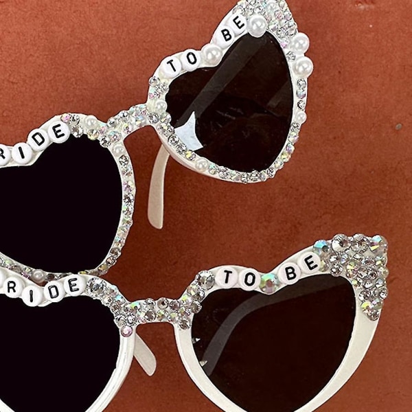 Bride To Be Heart Solbriller i stelform til kvinde Carnivals Fest solbriller B