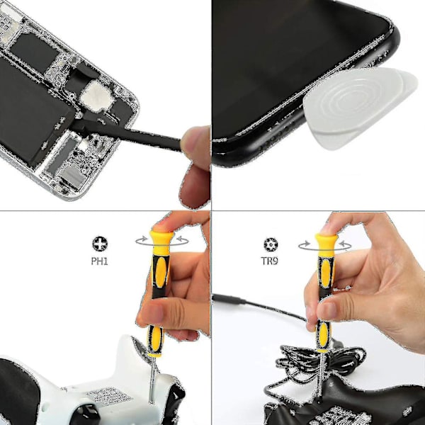 Playstation 4 Komplet skruetrækkersæt Reparationsrengøringsværktøjssæt - Ps4 Security Torx Screwdriver T9 (tr9) Phillips Ph0 Ph1 (ps4)