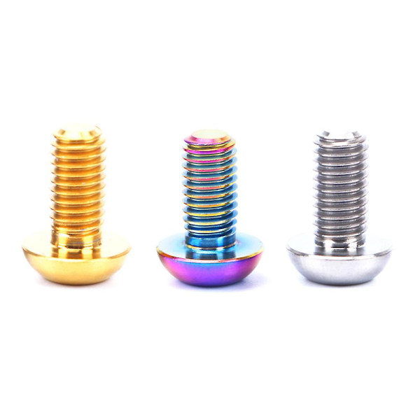 12X M5*10mm skivebremse Rotorbolter T25 Torx Titanium TI sykkelskrue