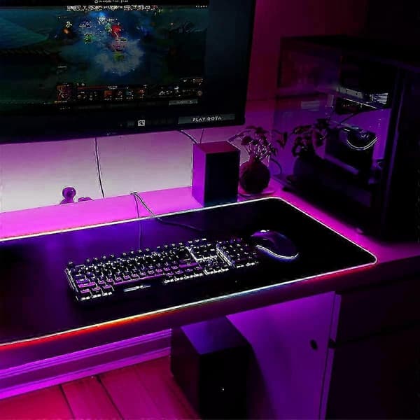 Musematte - Stor LED Lysende Utvidet Musematte Med Sklisikker Gummibase