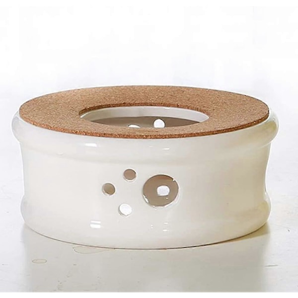 Klassisk Porcelæns Tekandevarmer (hvid søjle)