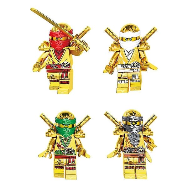11401 Guld Ninja 24 Børn Samlet Byggeklods Legetøj Børnegave