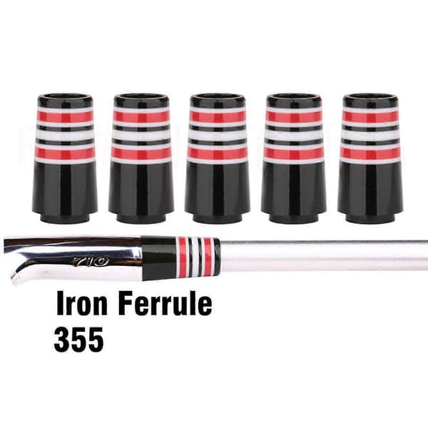 5 stk. Golf Ferrules for 0,355 Tip Irons Skaft Hylse Adapter Ferrule Golf Jernkølle Ferrules Erstatning