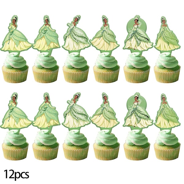 Princess Tiana Temafestdekorasjoner, Princess And The Frog Festartikler Inkluderer Banner, Ballonger, Kakepynt, Gaver