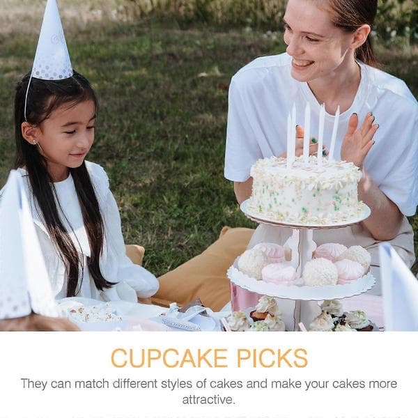 24 stk. tilbage til skolen cupcake-toppere DIY kagepynt madforretter