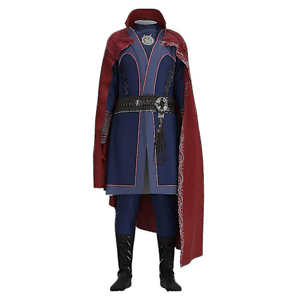 Halloween Jul Herre Doctor Strange Cosplay Festdrakt Jumpsuit Med Kappe Fancy Dress Up Outfits Set Gaver 190