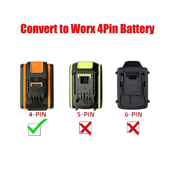Adapter For /// M 18 18v - Batteri Til For 4pins batteriverktøy Bruk Dm18worx [gratis frakt]