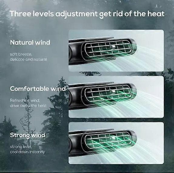 USB Bilkøleventilator 3 Hastigheder, Nakkestøttemonteret Luftcirkulator til SUV Lastbil Bil Multicoloured