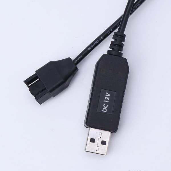 USB-blæserkabel USB 5V til 12V blæserkabel USB til 4-pin konverteringsledning til PC-kølesystem USB A han/lille 4-pin 100CM