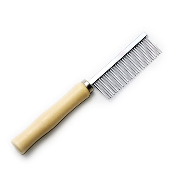 Puinen kahvallinen hoitokampa koirille ja kissoille Pet Comb