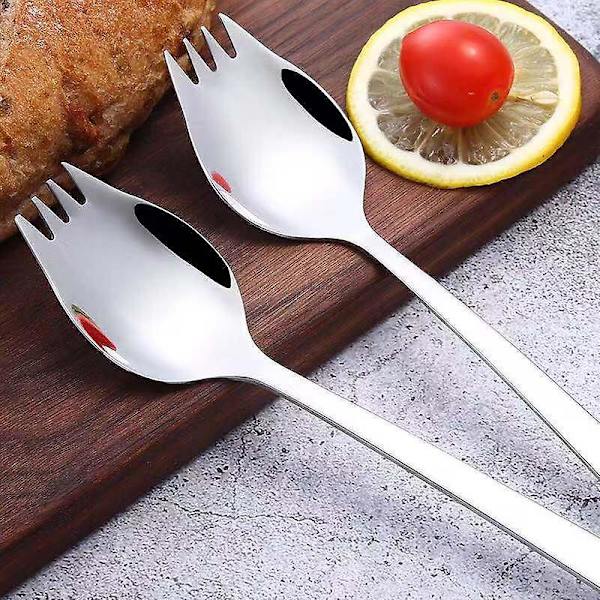 4-pakning 1,6 tommers bred rustfritt stål Spork