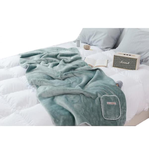 Bløde, Løse og Behagelige Fleece-Blanket-Hættetrøjer til Voksne - Blå