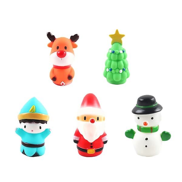 10 st jul fingerdockor leksaker tomte snögubbe tecknad fingerleksak