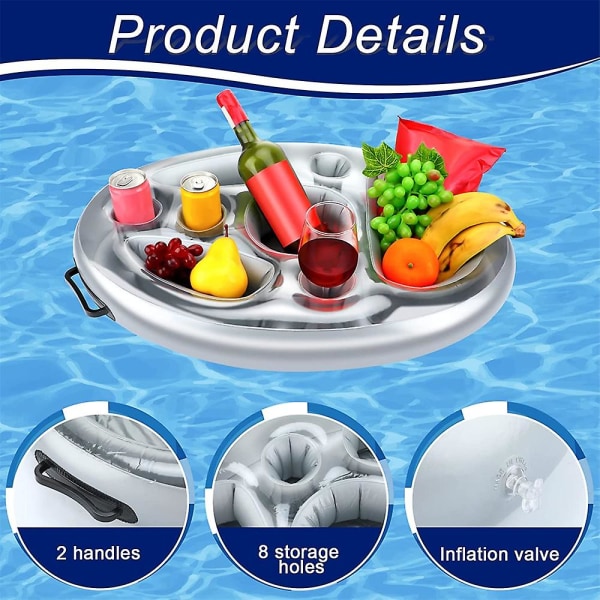 Premium flytande dryckeshållare för pooler & badtunna Beach & Outdoor Cup Holdare