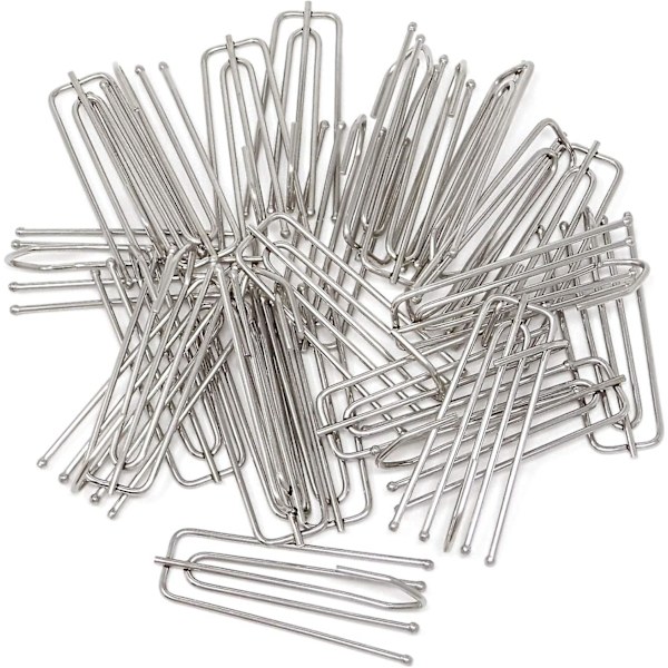 Rustfritt stål gardin plissékrok 24 pakke med 4 pinner Knip plisséklemmer Kroker Travers plissé