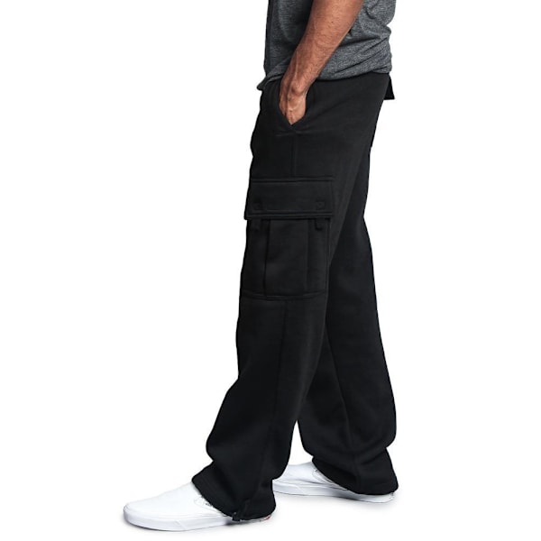 Nya Lediga Rak Overaller med Flera Fickor för Män Black M