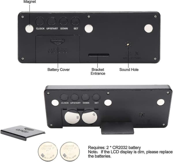 Digital Nedtelling Dager Timer Klokke - Aimilar 999 Dager Nedtelling Klokke Timer black