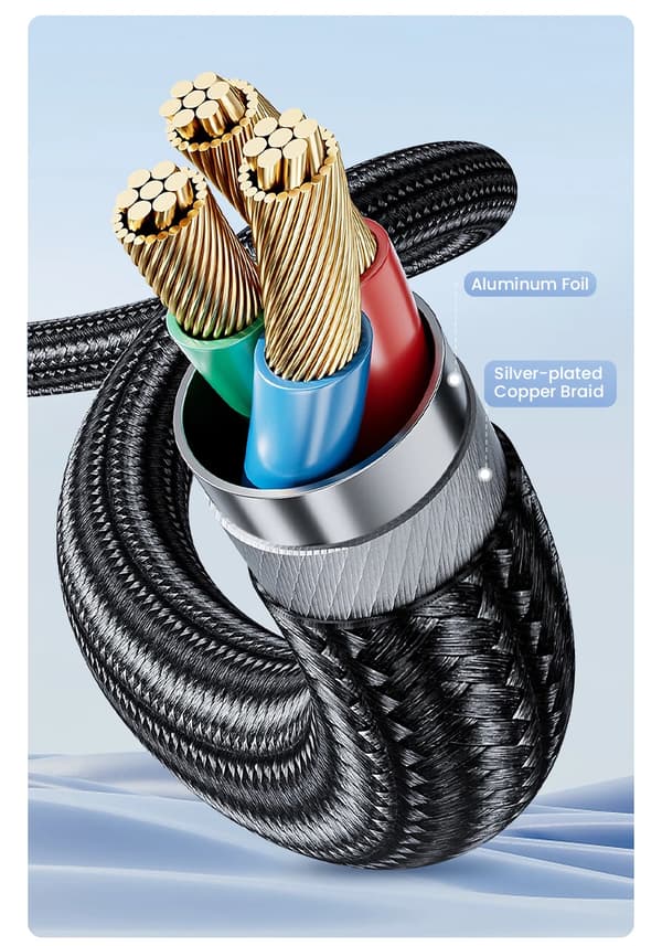 5m RCA-kabel 3,5 mm til 2RCA splitter 3,5 jack til 2 RCA han lydkabel