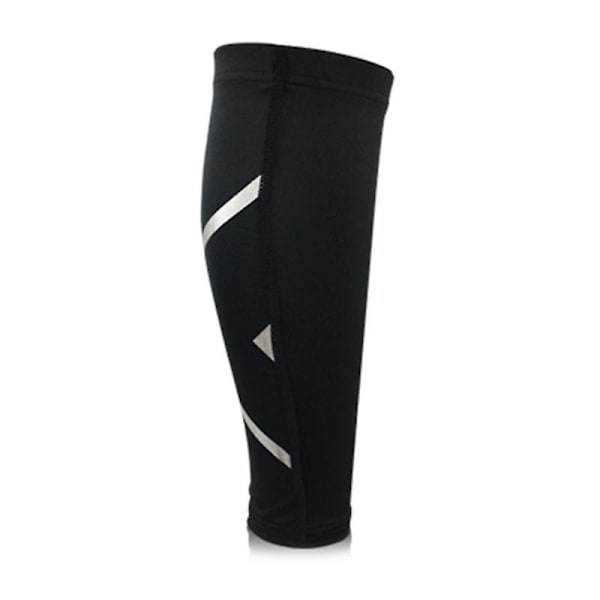 Sportkompressionstrumpor Benstöd Löpstrumpor Shin Splint Åderbråck Vaden Smärtlindring-WELLNGS Svart Black XL
