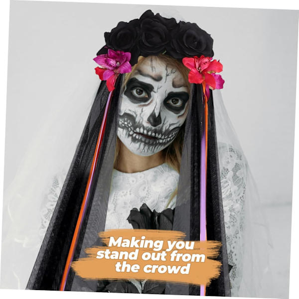Halloween Hodeplagg Halloween Slør Rød Hodebånd Halloween Hårbånd Halloween Hodebånd Dødedag Hodeplagg Sjal Hodebånd