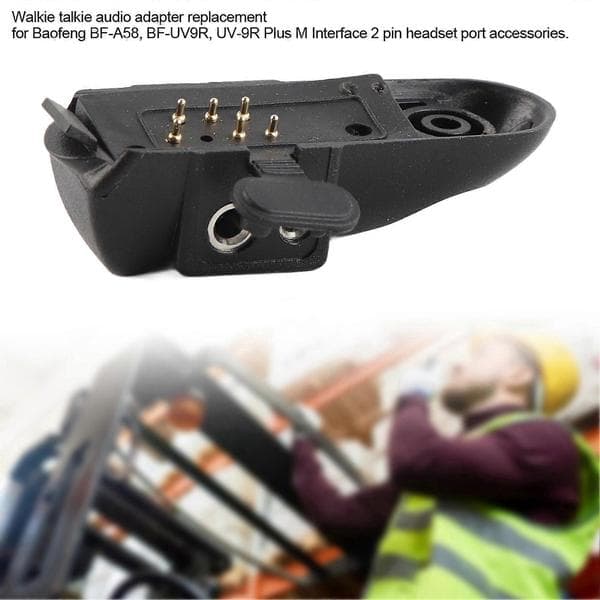 Adapter til BF‑A58 BF‑UV9R UV‑9R Plus walkie-talkie headset, M 2-bens port