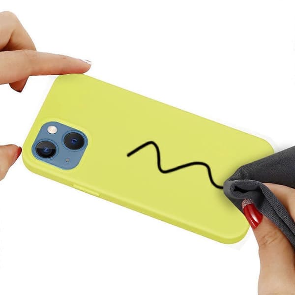 Silikonskal i enfärgad design för iPhone 14 Plus Lemon Yellow