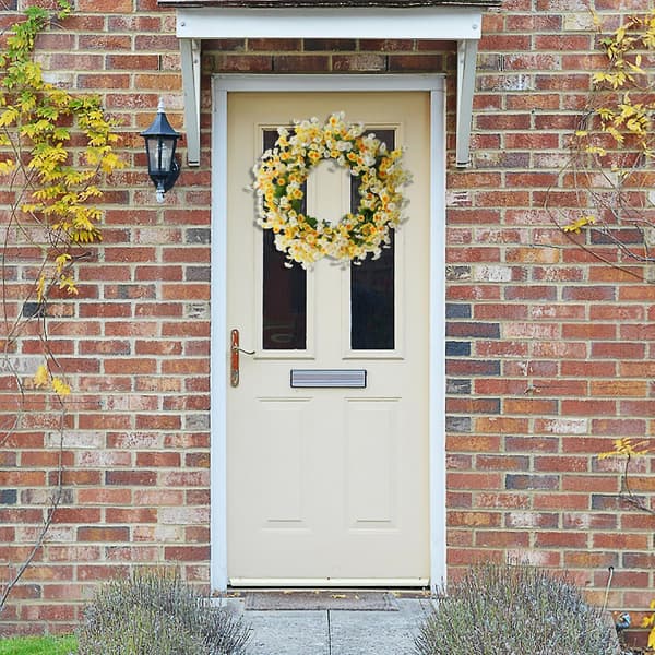 Vårkrans, Blomdörrknackare, Mors dag, Ringklockans dag Yellow