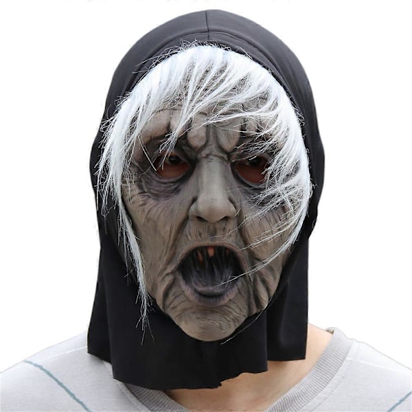 The Evil Witch Curling Tongue Scary Mask Halloween Party Fancy Dress Costume Cosplay Horror Masks Props