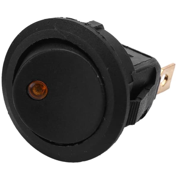 8 stk 12V LED-punktlys rund vippebryter for bilbåt black