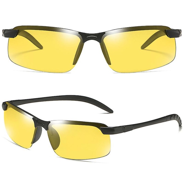 Mænd fotokromatisk polariserede solbriller dag og nat kørebriller D