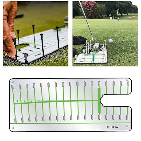 Golf Putting Alignment Speil Trening Treningshjelp Undervisningsutstyr Speil Pose Corrector For O