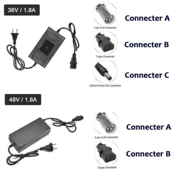 El-scooterlader El-cykel batterilader C 48V