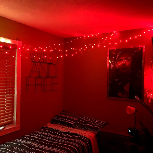 Røde eventyrlys, 3M/10ft 30LED Halloween-dekorasjonslys, batteridrevne oransje lysstrenger for Halloween, juledekorasjoner Red